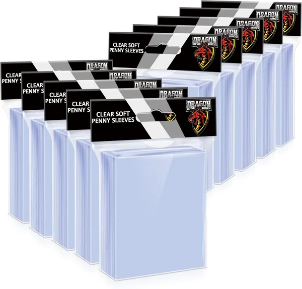 1000 Counts Card Sleeves Top Loaders for Trading Cards, Penny Soft Sleeves Baseball Card Sleeves Protectors Fit for Sports Ca
