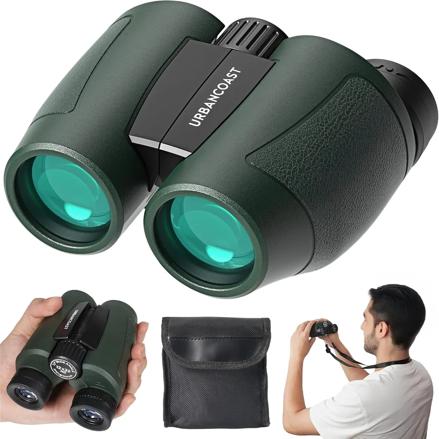 12x32 Compact Binoculars for Adults High Powered, Large View & Super Bright | Easy Focus, Waterproof, Lightweight, Small Binocular for Bird Watching, Cruise Ship, Travel, Sightseeing, Sports, Concerts