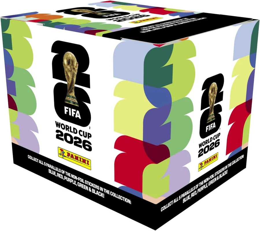 2026 Panini FIFA World Cup Sticker Collection Box – 50 Sticker Packs | Amazon Exclusive Orange Parallel | Official FIFA World
