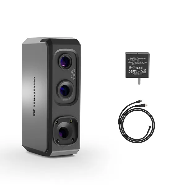 3DMakerpro 3D Scanner Seal Lite, Small-Format 3D Scanners for Printing, Blue Led Light Source, Up to 0.02mm Accuracy, Mono Te
