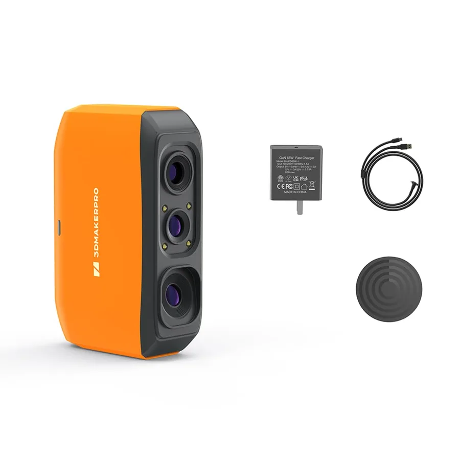 3DMakerpro Fox 3D Scanner, 0.07mm Accuracy 3D Scanner for 3D Printing, Entry-Level Easy Scanning for Small to Large Objects