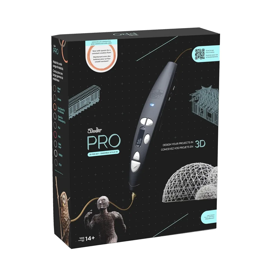3Doodler PRO(2025) 3D Printing Pen, Design and Prototyping Tool for Creative Professionals, Includes Speciality Plastic Mater