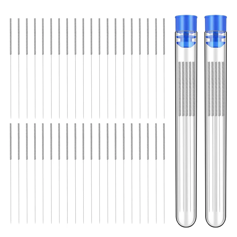 40Pcs 3D Printer Nozzle Cleaning Kit, Nozzle Cleaner 3D Printer - 0.4mm Stainless Steel Cleaning Needles Set, Universal for 3