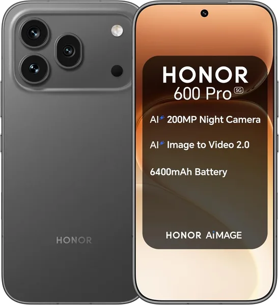 600 Pro Dual-SIM 512GB ROM + 12GB RAM (GSM Only | No CDMA) Factory Unlocked 5G Smartphone (Black) - International Version