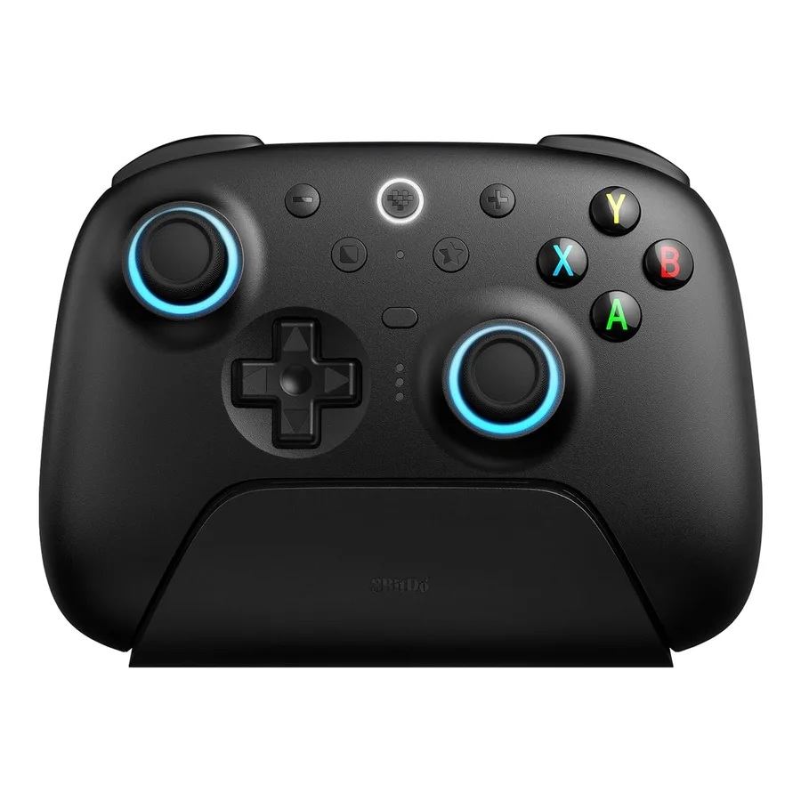 8Bitdo Ultimate 2 Wireless Controller for PC, Apple, Steam & Android, Black | TMR Joysticks, Hall/Tactile Triggers, 8Speed 2.4G, 1000Hz Polling Rate, Motion Control, RGB Fire Ring, Charging Dock