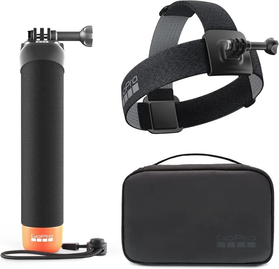 Adventure Kit 3.0 (Head Strap 2.0, The Handler (Floating Hand Grip), and Compact Case) - Official GoPro Accessories