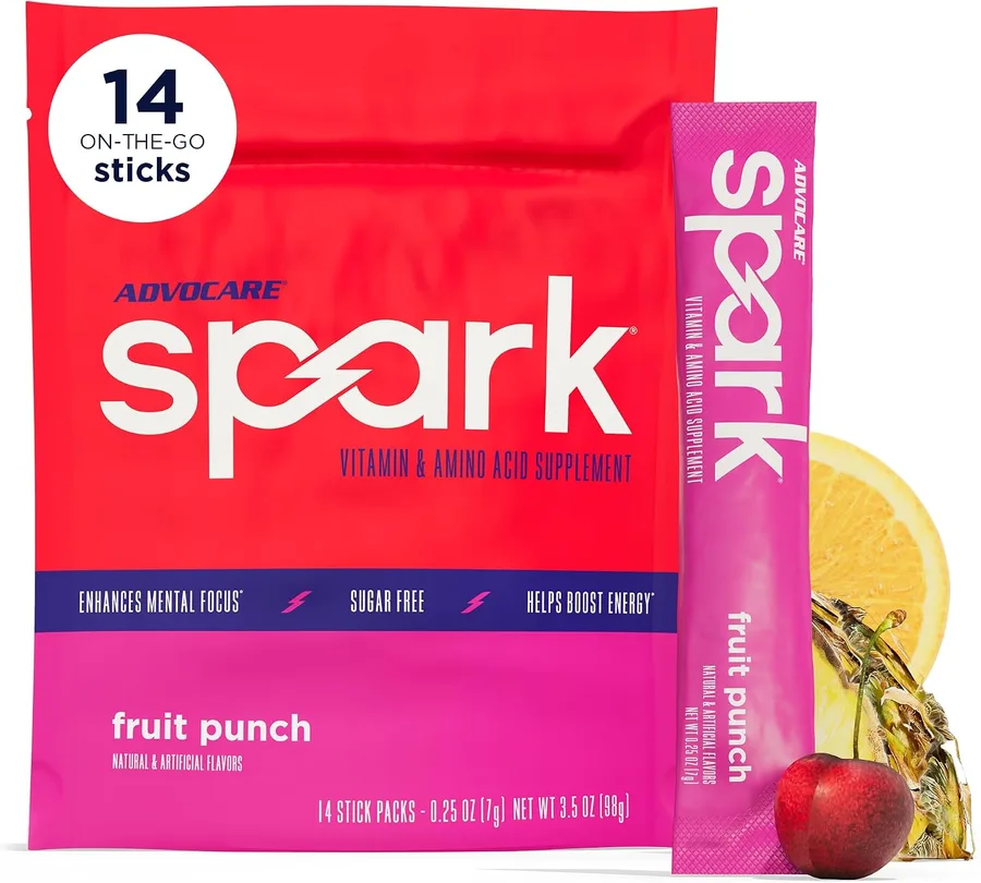 AdvoCare Spark - Energy Drink Mix - Vitamin & Amino Acid Supplement - Supports Energy & Focus* - Portable Immune Support* - S