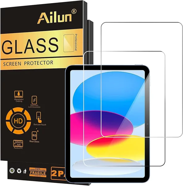 Ailun Screen Protector for iPad 11th A16 2025 [11 Inch] / 10th Generation 2022 [10.9 Inch], Tempered Glass [Face ID & Apple P