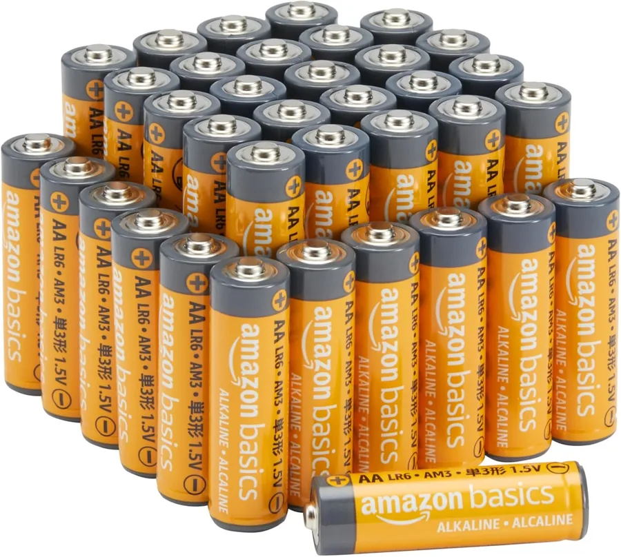 Amazon Basics 36-Pack AA Alkaline Batteries, 1.5 Volt, 10-Year Shelf Life, for Everyday and Professional Devices