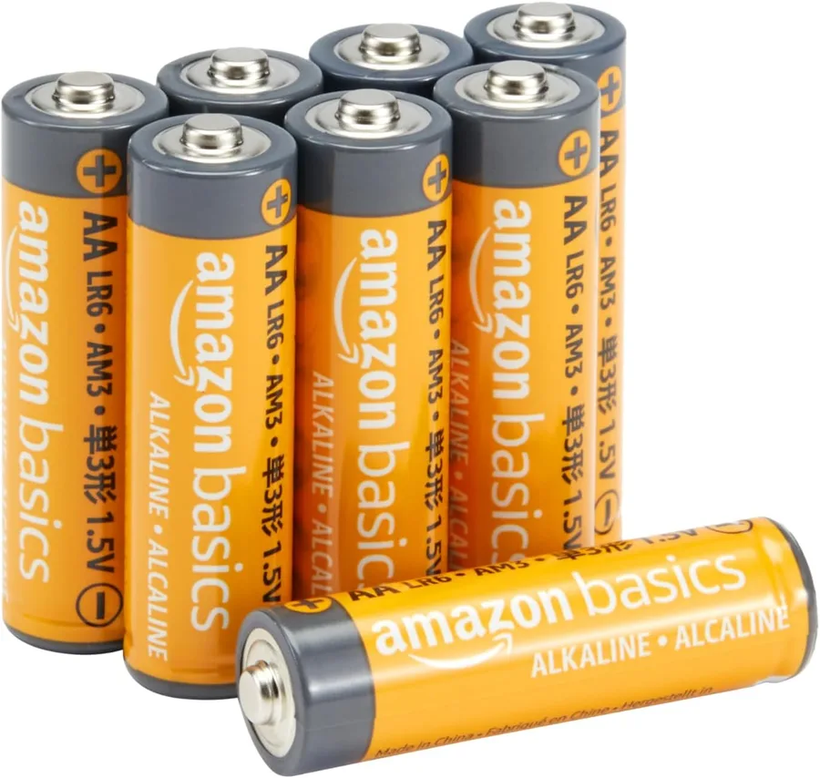 Amazon Basics 8-Pack AA Alkaline High-Performance Batteries, 1.5 Volt, 10-Year Shelf Life, Long-lasting Power