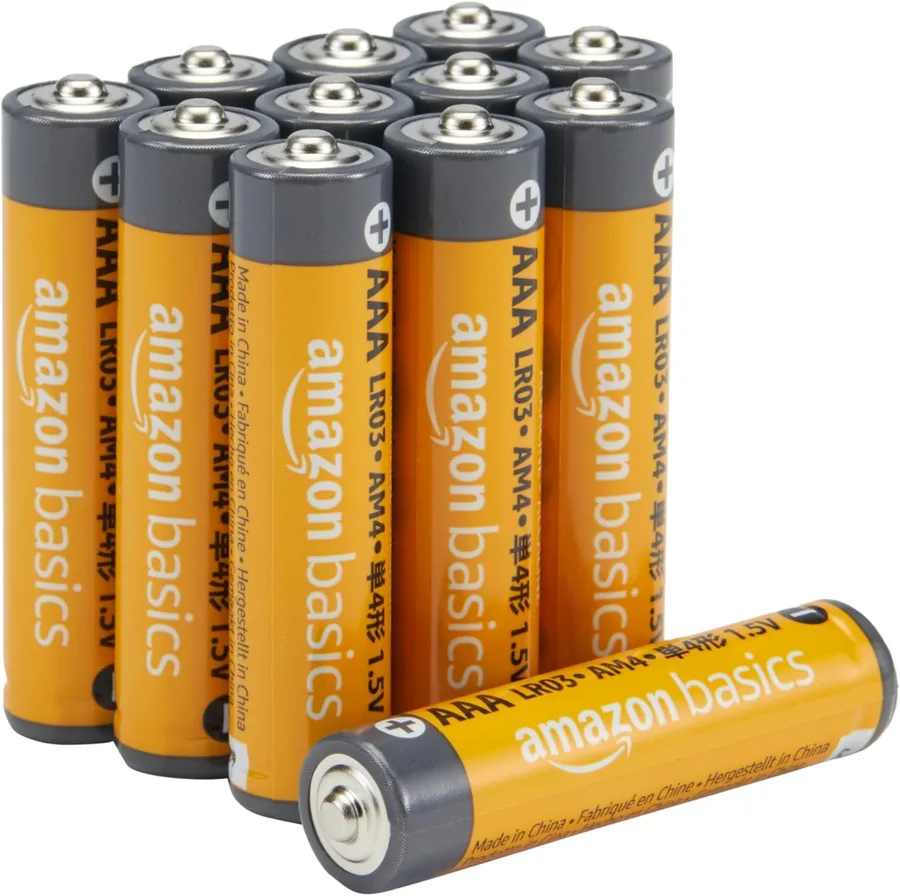Amazon Basics AAA Long-Lasting Alkaline Batteries, 12 Count, 1.5 Volt, 10-Year Shelf Life, for Home and Office