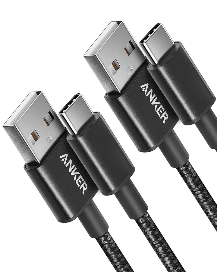 Anker Cable [2 Pack 3ft], USB A to USB C Cable for iPhone 17 Series,Samsung Galaxy S10 S10+, LG V30, Beats Fit Pro and More (