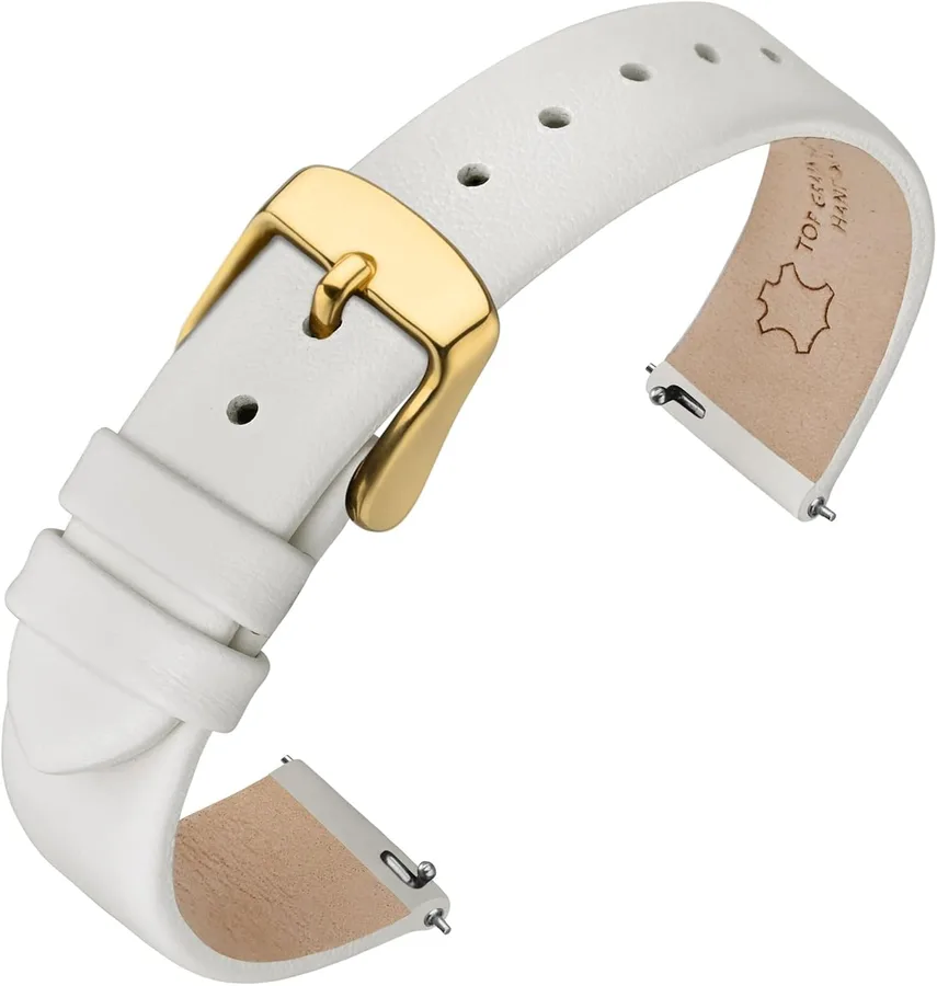 ANNEFIT Watch Bands for Men Women, Top Grain Leather Watch Strap with Quick Release, Band Width 12mm 13mm 14mm 16mm 18mm 20mm