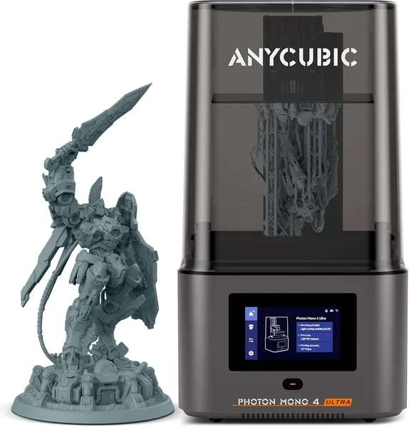 ANYCUBIC 10K Resin 3D Printer, Photon Mono 4 Ultra 7’’ LCD Mono Screen with COB Light Source, Max Printing Speed Up to 120mm/