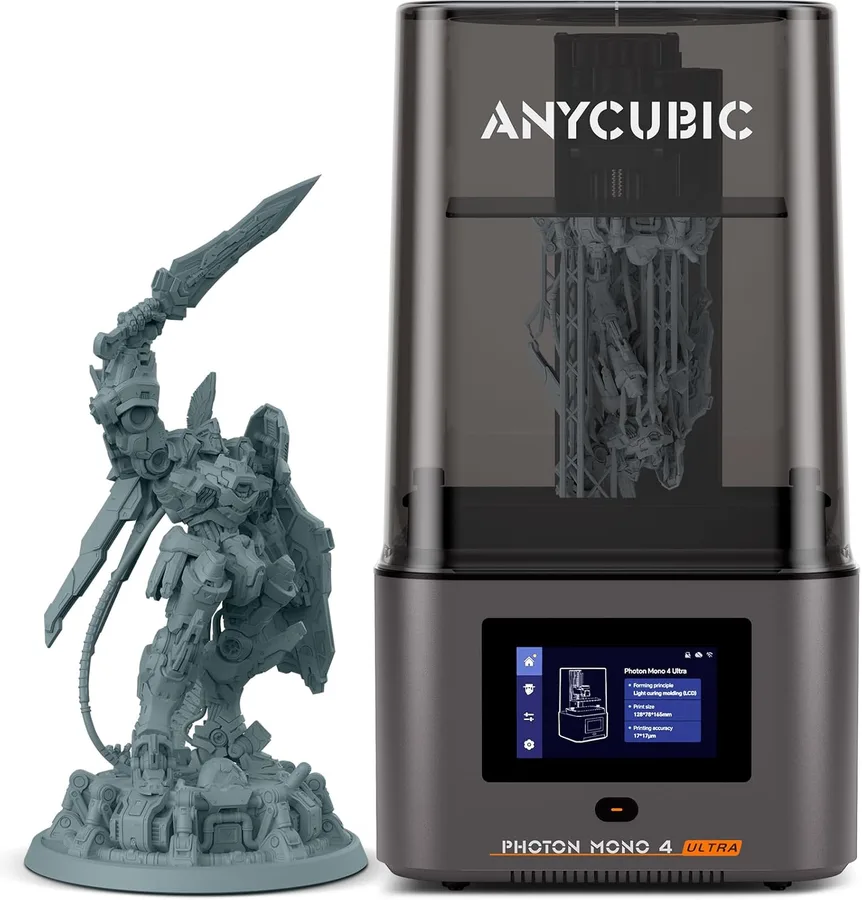 ANYCUBIC 10K Resin 3D Printer, Photon Mono 4 Ultra 7’’ LCD Mono Screen with COB Light Source, Max Printing Speed Up to 120mm/
