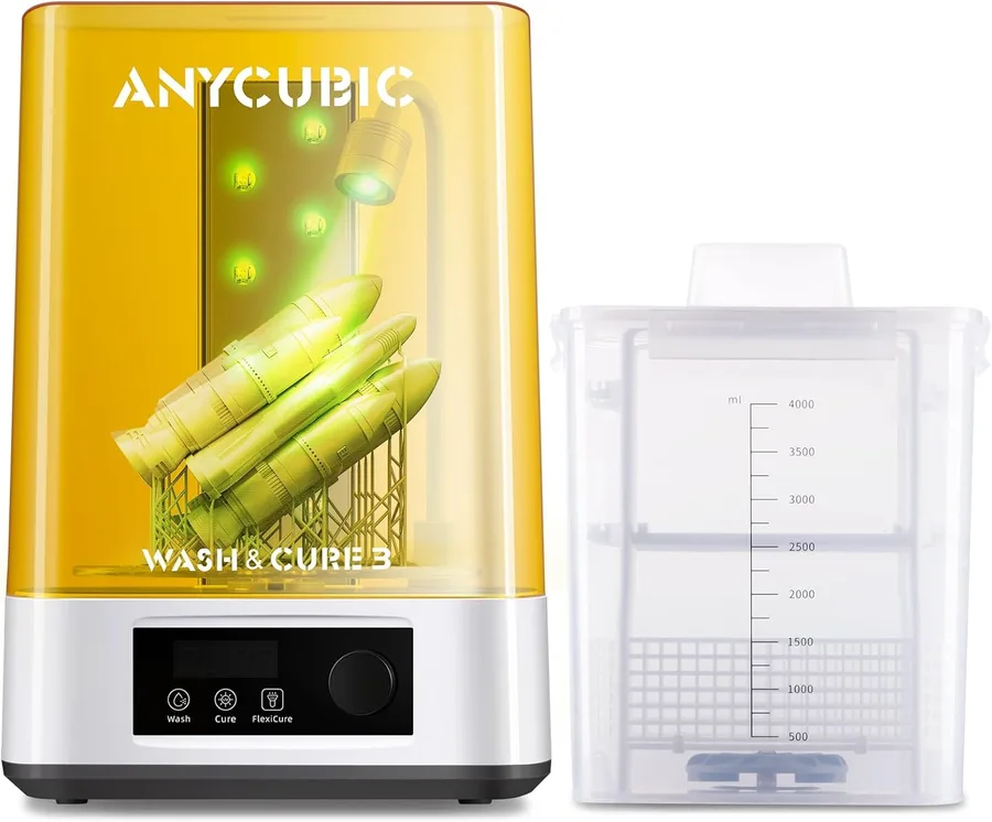ANYCUBIC Wash and Cure 3, Upgraded Volume 2 in 1 Wash and Cure Station, with Gooseneck Lights, for Mars Anycubic Photon Mono