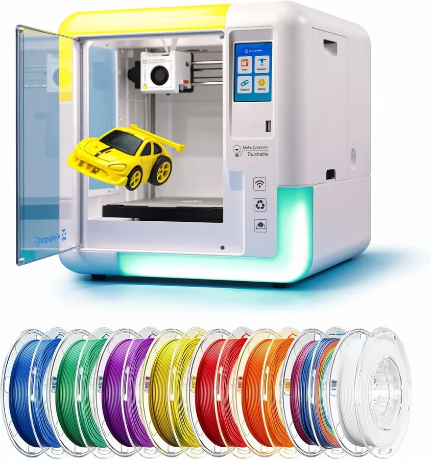 AOSEED 3D Printer for Kids & Beginners, AI-Powered Toy Maker with Leveling-Free Design, 400mm/s Speed, 17+ Design Modules, 8