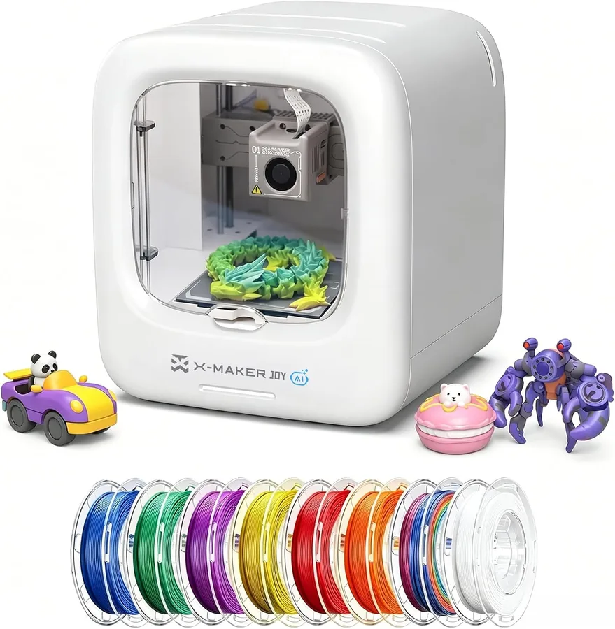AOSEED 3D Printer for Kids, Fully Assembled AI 3D Printer with 8,000+ Models & 17+ Modules, 400mm/s High Speed, Leveling Free