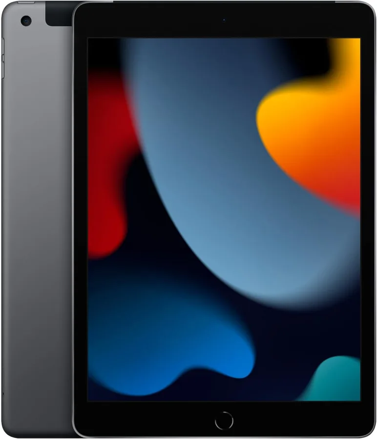 Apple iPad (9th Generation, 10.2-inch, 2021), 64GB, Wi-Fi + Cellular, Space Gray (Renewed Premium)