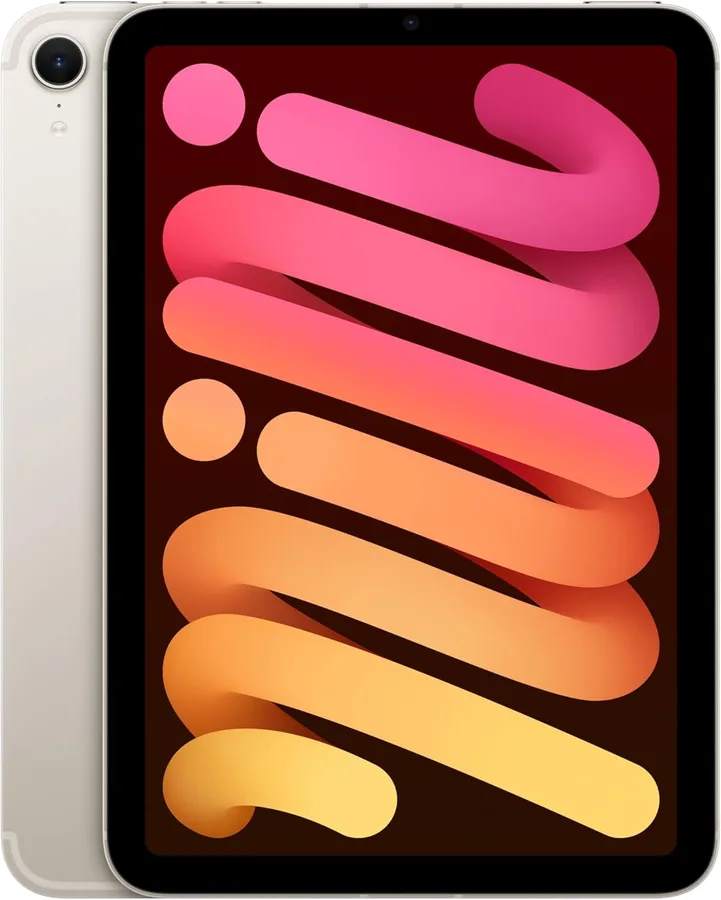 Apple iPad mini (A17 Pro): Apple Intelligence, 8.3-inch Liquid Retina Display, 256GB, Wi-Fi 6E + 5G Cellular, 12MP Front/12MP Back Camera, Touch ID, All-Day Battery Life — Starlight