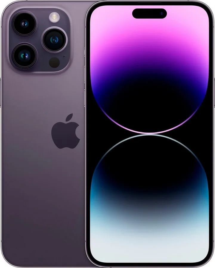 Apple iPhone 14 Pro Max, 128GB, Deep Purple - Unlocked (Renewed)