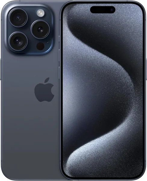 Apple iPhone 15 Pro, 128GB, Blue Titanium - Unlocked (Renewed)