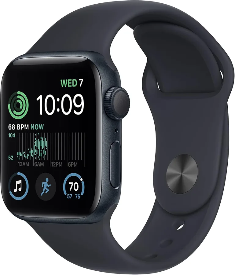 Apple Watch SE (2nd Gen) (GPS, 40mm) - Midnight Aluminum Case with Midnight Sport Band, M/L (Renewed)