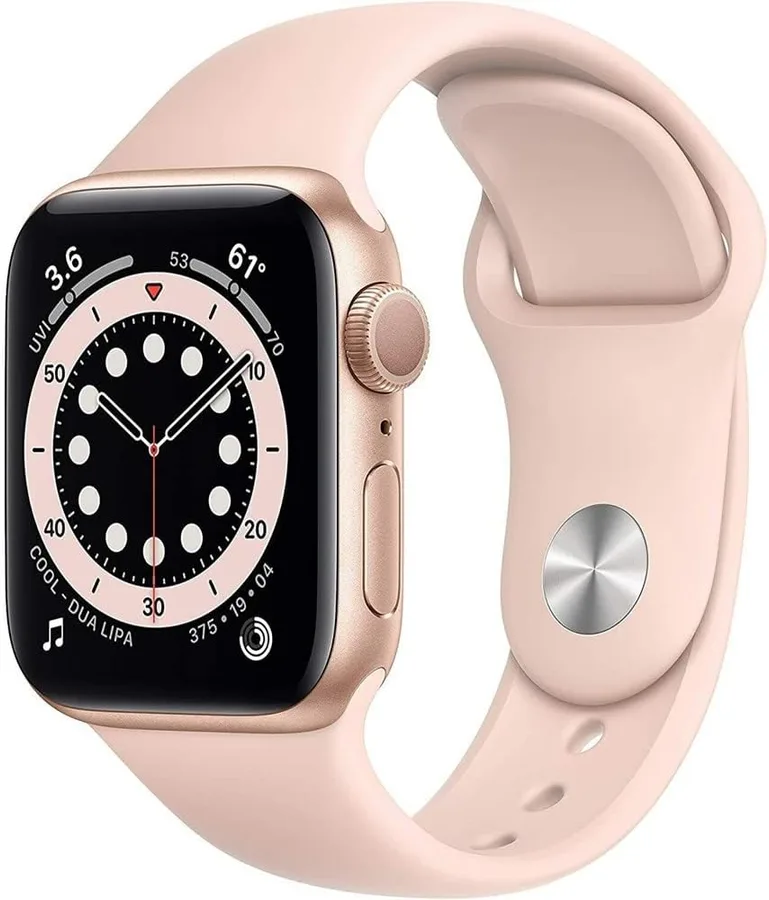 Apple Watch Series 6 (GPS + Cellular, 40mm) - Gold Aluminum Case with Pink Sand Sport Band (Renewed)