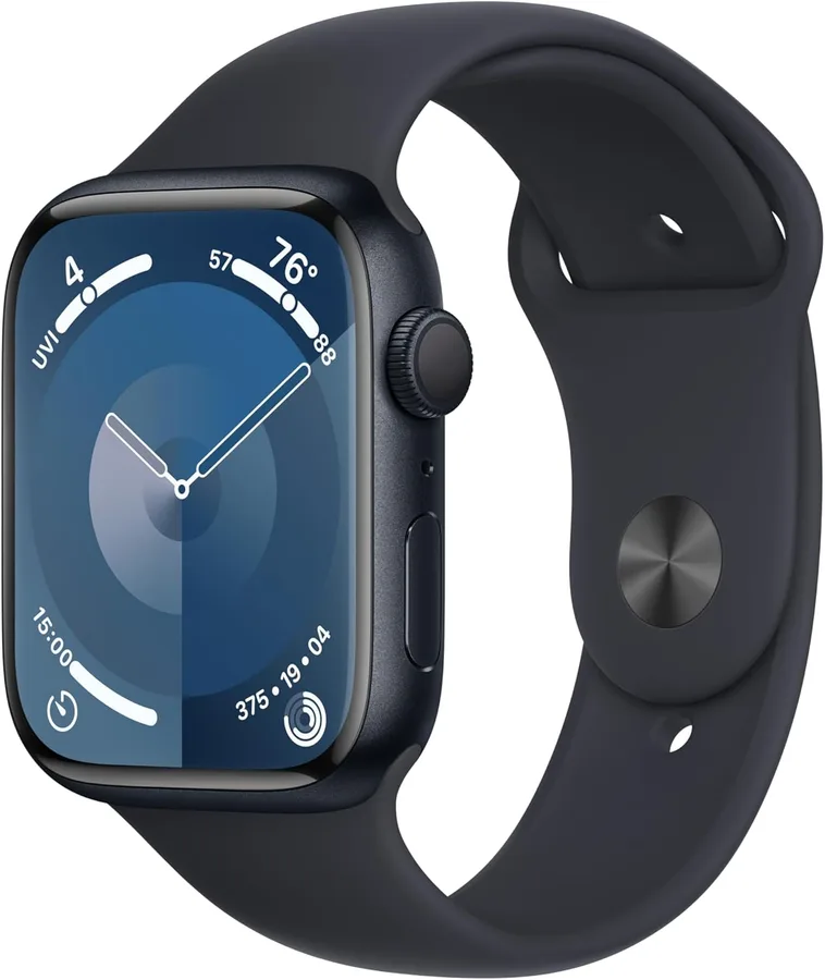 Apple Watch Series 9 [GPS 45mm] Smartwatch with Midnight Aluminum Case with Midnight Sport Band M/L. Fitness Tracker, ECG App