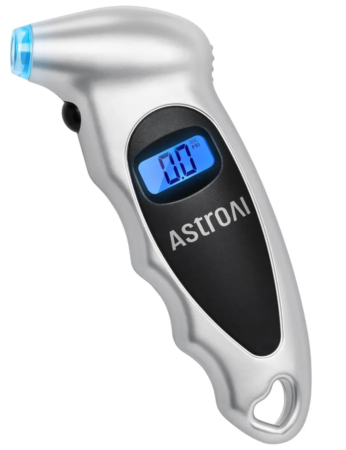 AstroAI Digital Tire Pressure Gauge 0-150PSI Calibrated to ANSI B40.7 +/-1PSI, Accurate in 0.1 Increments, Tire Repair Tools