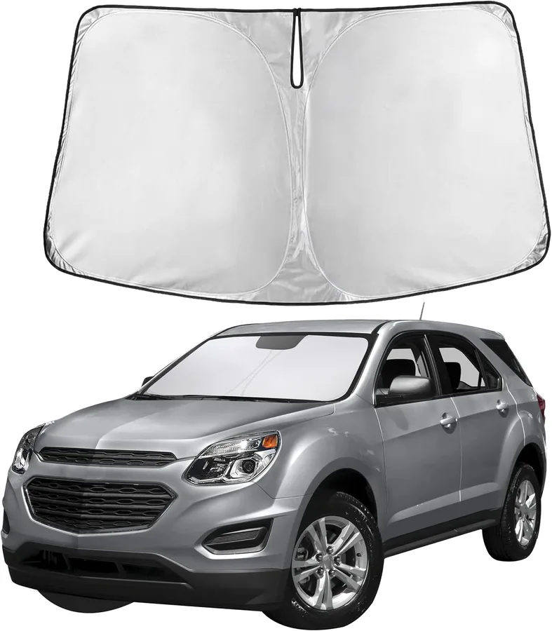 Autovir Windshield Sun Shade Fit for 2010-2015 2016 2017 Chevrolet Equinox | Sunshade, Front Car Window Shades Sun Visor, Blocks UV Rays & Heat, Car Accessories