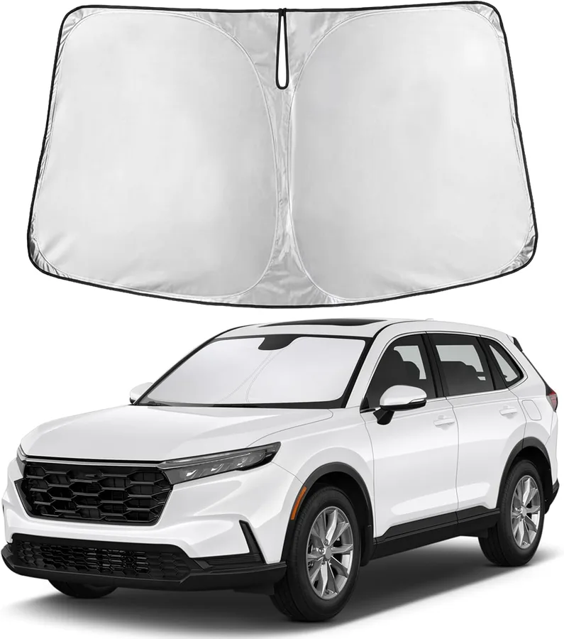 Autovir Windshield Sun Shade Fit for 2023-2024 2025 2026 Honda CR-V | Sunshade, Front Car Window Shades Sun Visor, Blocks UV Rays & Heat, Car Accessories
