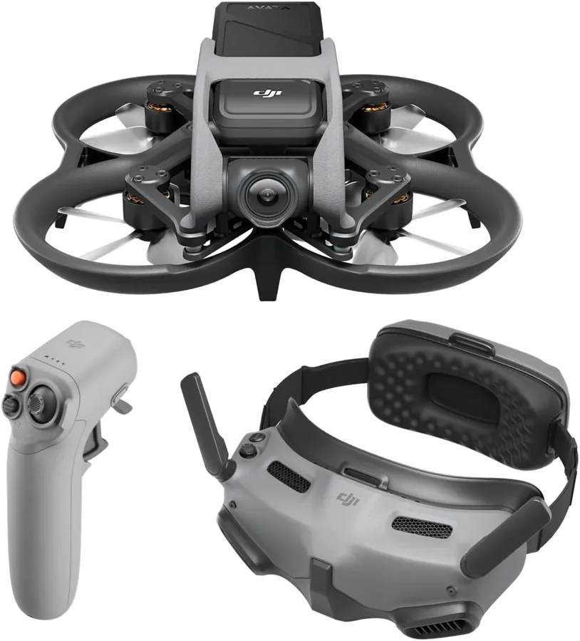 Avata Explorer Combo, First-Person View Drone with Camera 4K, Super-Wide 155° FOV, Includes New RC Motion 2 and Goggles Integra Black, FAA Remote ID Compliant