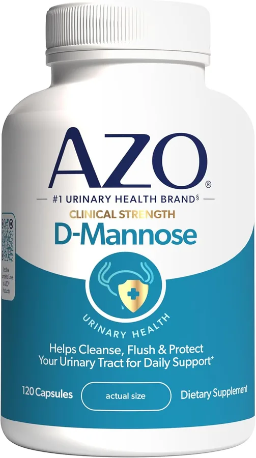 AZO D Mannose Urinary Tract Health, Cleanse, Flush & Protect The Urinary Tract, No.1 Pharmacist Recommended Brand, Clinical S