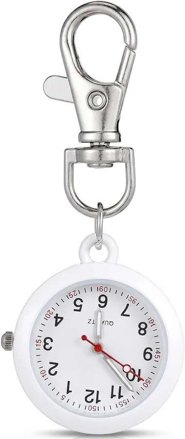 balacoo Clip On Pocket Watch - Nurses Watches for Women Men, Badge Watch | Portable Unisex Hanging Digital Clip Fob Watch wit