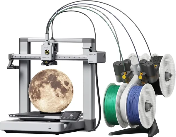 Bambu Lab A1 Combo + LED Lamp Kit, Support Multi-Color 3D Printing, High Speed & Precision, Full-Auto Calibration & Active Fl