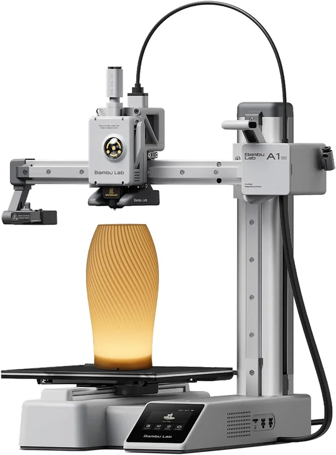 Bambu Lab A1 mini 3D Printer + LED Lamp Kit, Set Up in 20 Mins, High Speed & Precision, Full-Auto Calibration & Active Flow R