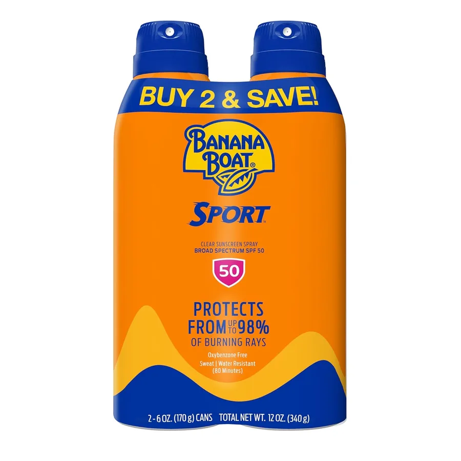 Banana Boat Sport Ultra SPF 50 Sunscreen Spray | Banana Boat Sunscreen Spray SPF 50, Water Resistant, Oxybenzone Free, Sunblo