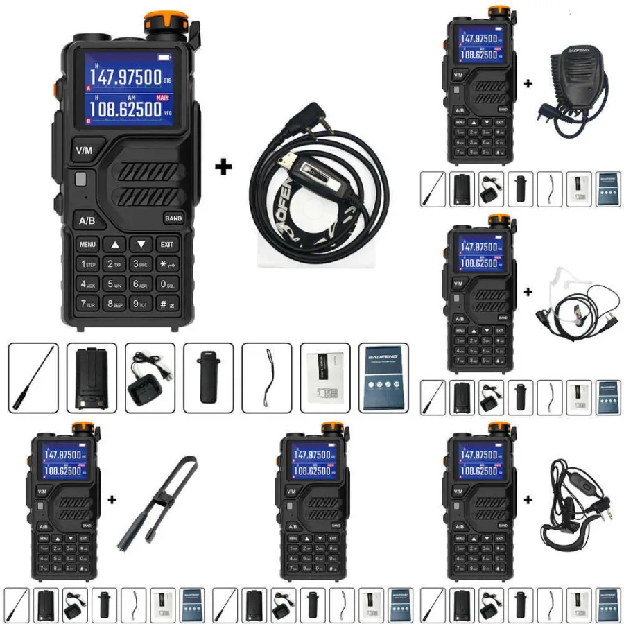 BAOFENG BF-K5 Plus Walkie Talkie AM FM 50KM Max Long Range Communication Radios Wireless Copy Frequency port Type-C Charging X260715
