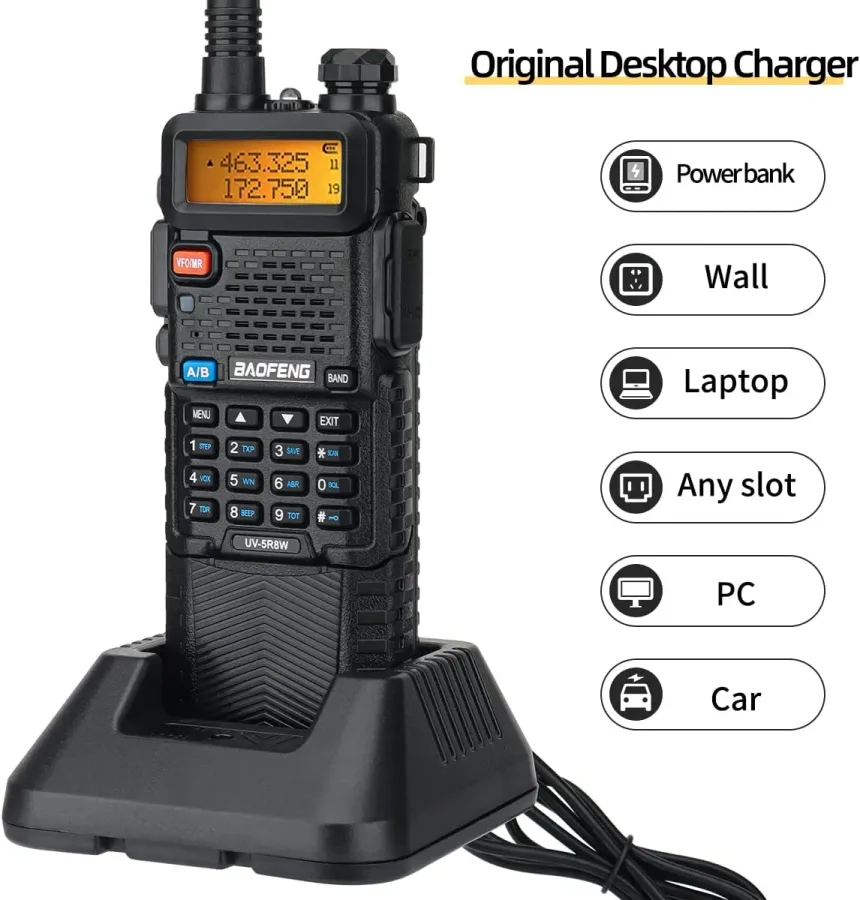 Baofeng UV-5R 8W V2 High Power Walkie Talkie Long Range 3800mah Two Way Radio Dual Band Portable Cb Ham Radio UV-82 UV-13 PRO