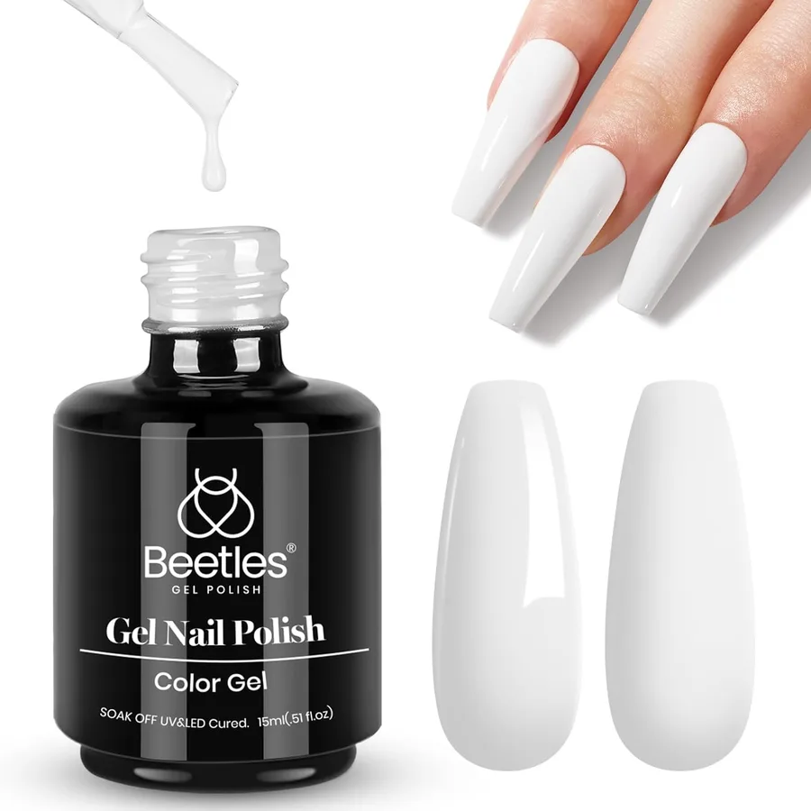Beetles White Gel Nail Polish - 1PC 15ml Summer Colors Gel Polish Soak Off UV French Nails Art Manicure Salon DIY Design at H