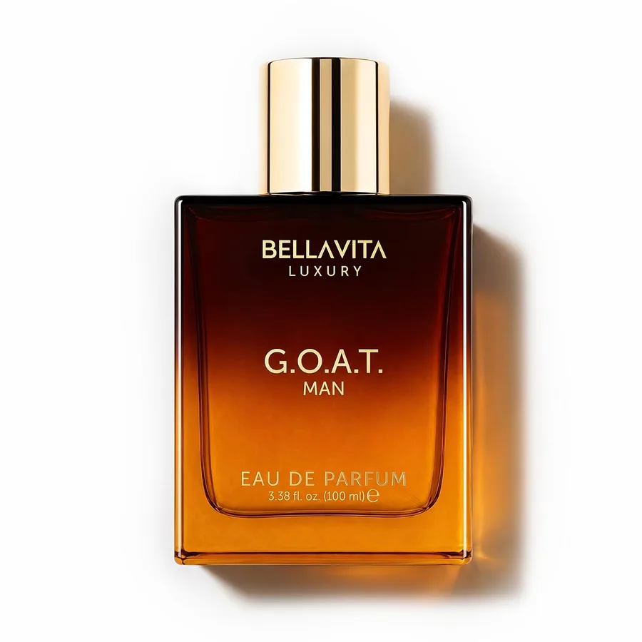 Bellavita Luxury G.O.A.T. Eau de Parfum | 100 ml (3.4 fl.oz.) | Perfume for Men | Citrus, Bergamot, Patchouli, and Vetiver No