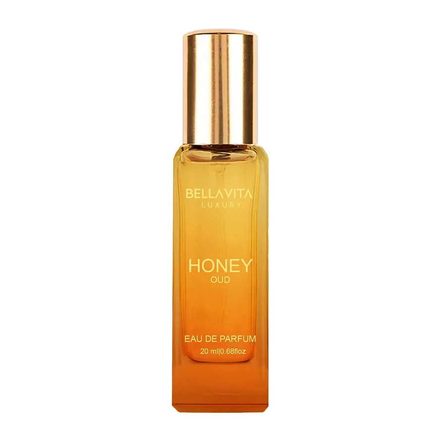 Bellavita Luxury Honey oud Eau de Parfum | 20 ml (0.7 fl.oz.) | Travel Size Perfume for Men and Women | Sweet Honey, Bergamot