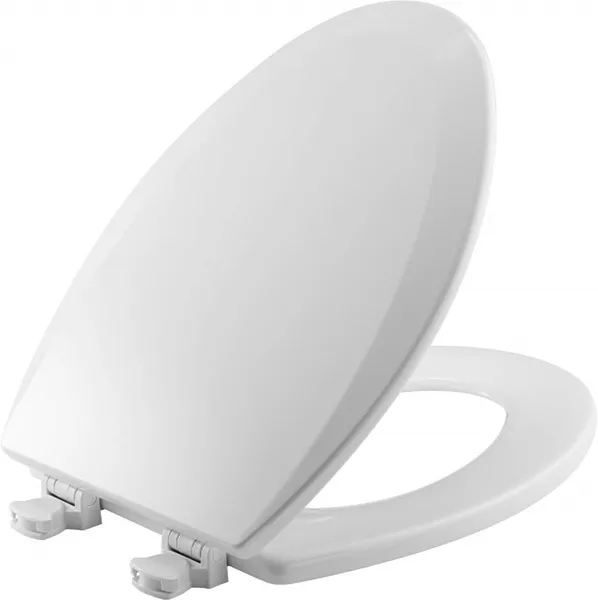 Bemis 1500EC 390 Lift-Off Wood Elongated Toilet Seat, Cotton White (Pack of 1) | Durable enameled wood resists chipping & scr