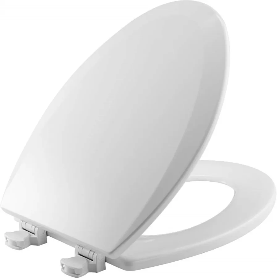Bemis 1500EC 390 Lift-Off Wood Elongated Toilet Seat, Cotton White (Pack of 1) | Durable enameled wood resists chipping & scr