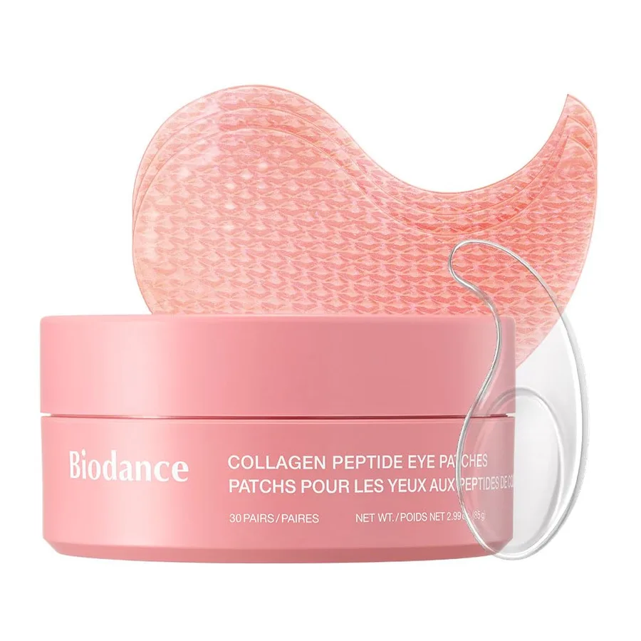 BIODANCE Collagen Peptide Eye Patches, Anti Wrinkle & Smile Line Patches for Face, Under Eye Mask for Fine Lines & Eye Bags, Travel Essentials & Self Care Gifts for Women, Korean Skin Care (60 Count)