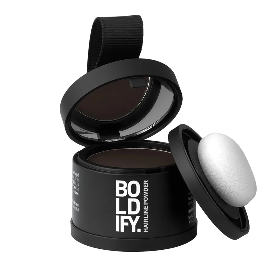 BOLDIFY Hairline Powder - Water-Resistant Root Touch Up Hair Color for Gray Coverage - 24-Hour Stain-Proof, Mess-Free Hair Po