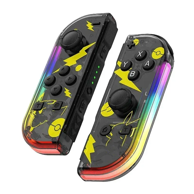 BT 5.2 RGB LED Switch LR JoyCon Gamepad for Nintendo SwitchLiteOled JoyCon Gamepads Joystick with Dual Vibration 240708