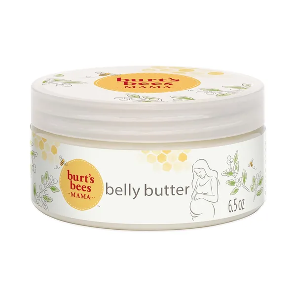 Burt's Bees Mama Belly Butter Stretch Mark Cream for Pregnancy Massages Body & Reduces Scar Appearance, Prenatal & Postnatal
