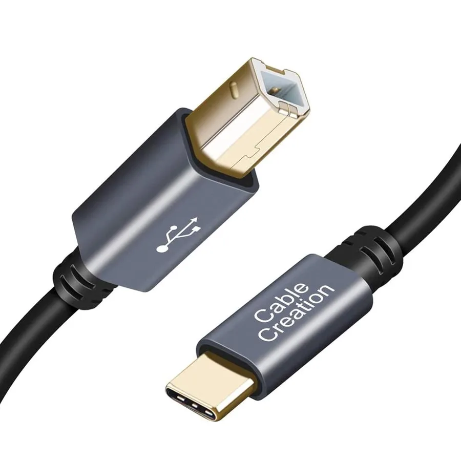 CableCreation USB C to USB B Printer Cable 15FT, MIDI Cable for Yamaha, DJ | for MacBook Pro, Air, Casio Digital Piano, DJ Controller, 4.5M, Space Grey
